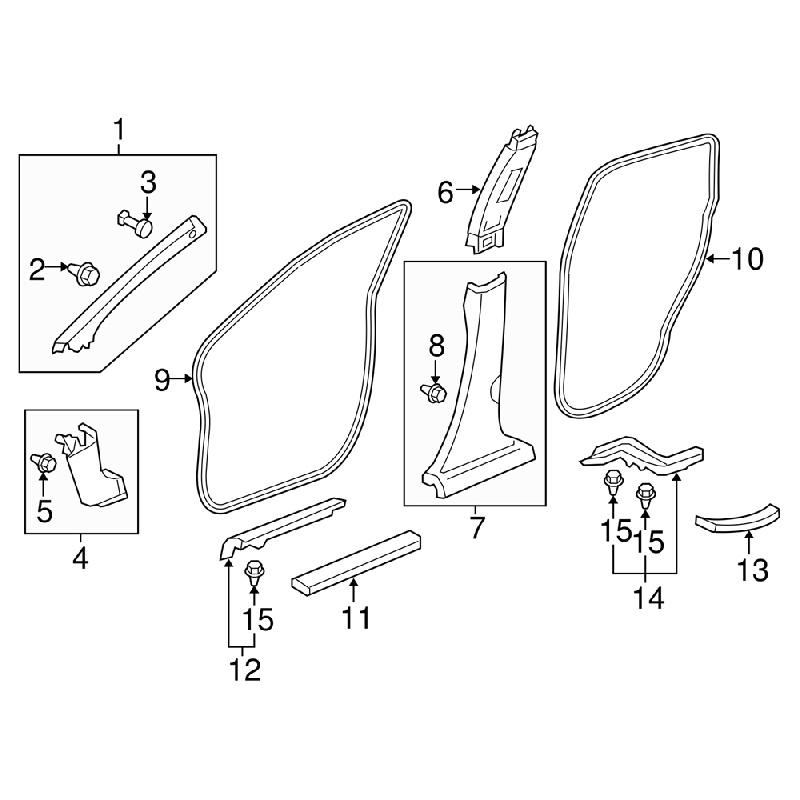 Rear Door Opening Seal 72815-T0A-A01 For Honda Cr-V Crv 2012-2016