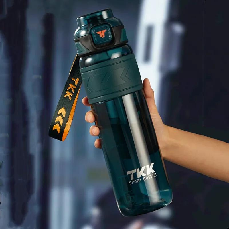 1pc 1000ml 1500ml High Quality Tritan Material Water Bottle with Straw Portable Durable Fitness Outdoor Sport Drinking Bottle