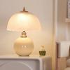 Cream Style Flower Bud Table Lamp Glass Cover Plugged In Nordic Table Lamps Ceramic Base Decorative Bedside Lamp