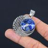Round Sodalite Stone Sterling Silver Bezel Third Eye Chakra New Pendant Jewelry