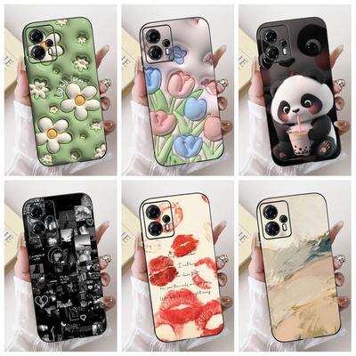 Para Motorola Moto G13 G23 Funda Encantador Panda Margarita Pintado Cubierta Suave Silicona Funda de Teléfono Para Moto G23 G 13 MotoG13 MotoG23 Coque