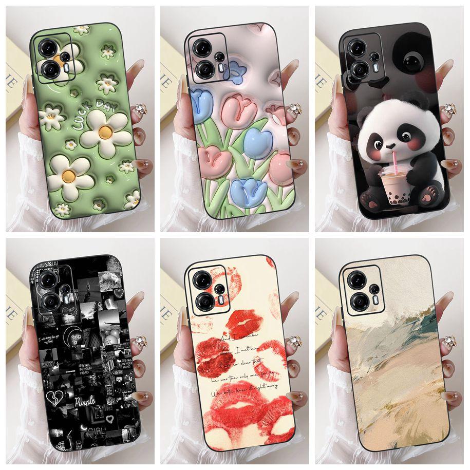 For Motorola Moto G13 G23 Case Lovely Panda Daisy Painted Cover Soft Silicone Phone Case For Moto G23 G 13 MotoG13 MotoG23 Coque
