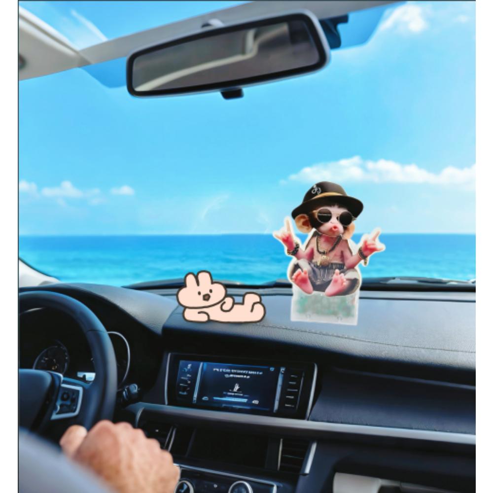 Solar and Battery Dual-purpose Cute and Cool Shaking Head Ornament Toy,suitable for Car Dashboard Decoration,office,home Decoration,decompression Toys