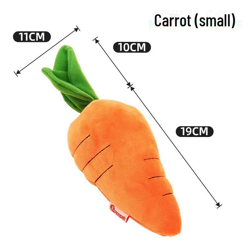 Jucărie pentru câini morcov: Pernă de pluș rezistentă la mușcături cu sunet pentru auto-distracție