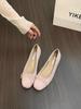 French inner height increase ballet single shoes women's shoes 2025 new spring and autumn bow red evening shoes
