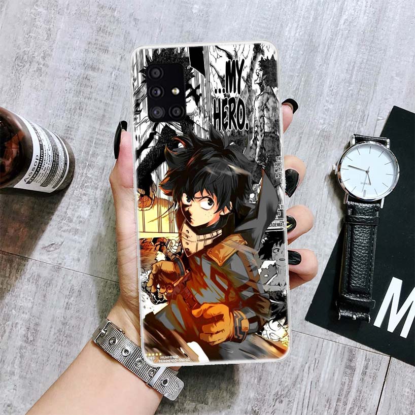 My Hero Academia Deku Phone Case For Samsung Galaxy A12 A22 A32 A42 A52 A72 A51 A71 5G A41 A31 A21 A02S M12 M21 M31 M30S Fundas