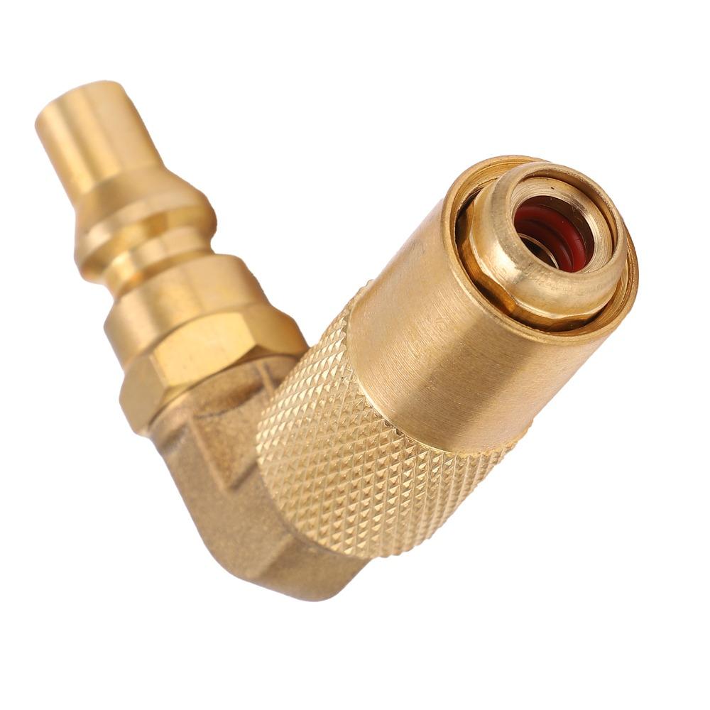 90-Grad-Winkel Gasadapter Messing Gasanschlussadapter Langlebiger Nachfülladapter Campingkocher