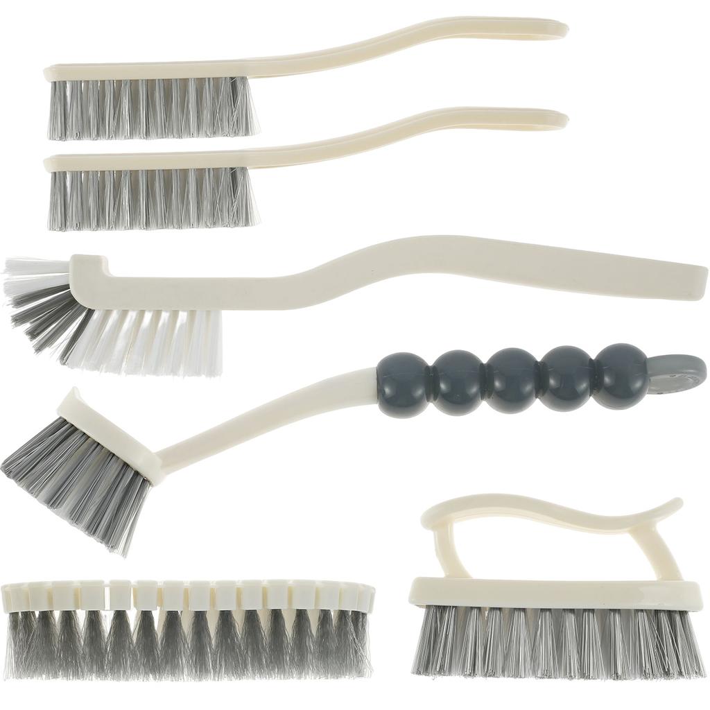 6Pcs Home Cleaning Brushes Set Multifunction Long Handle Brush Kitchen Dish Brush with Comfortable Grip Bendable Scrub Brush