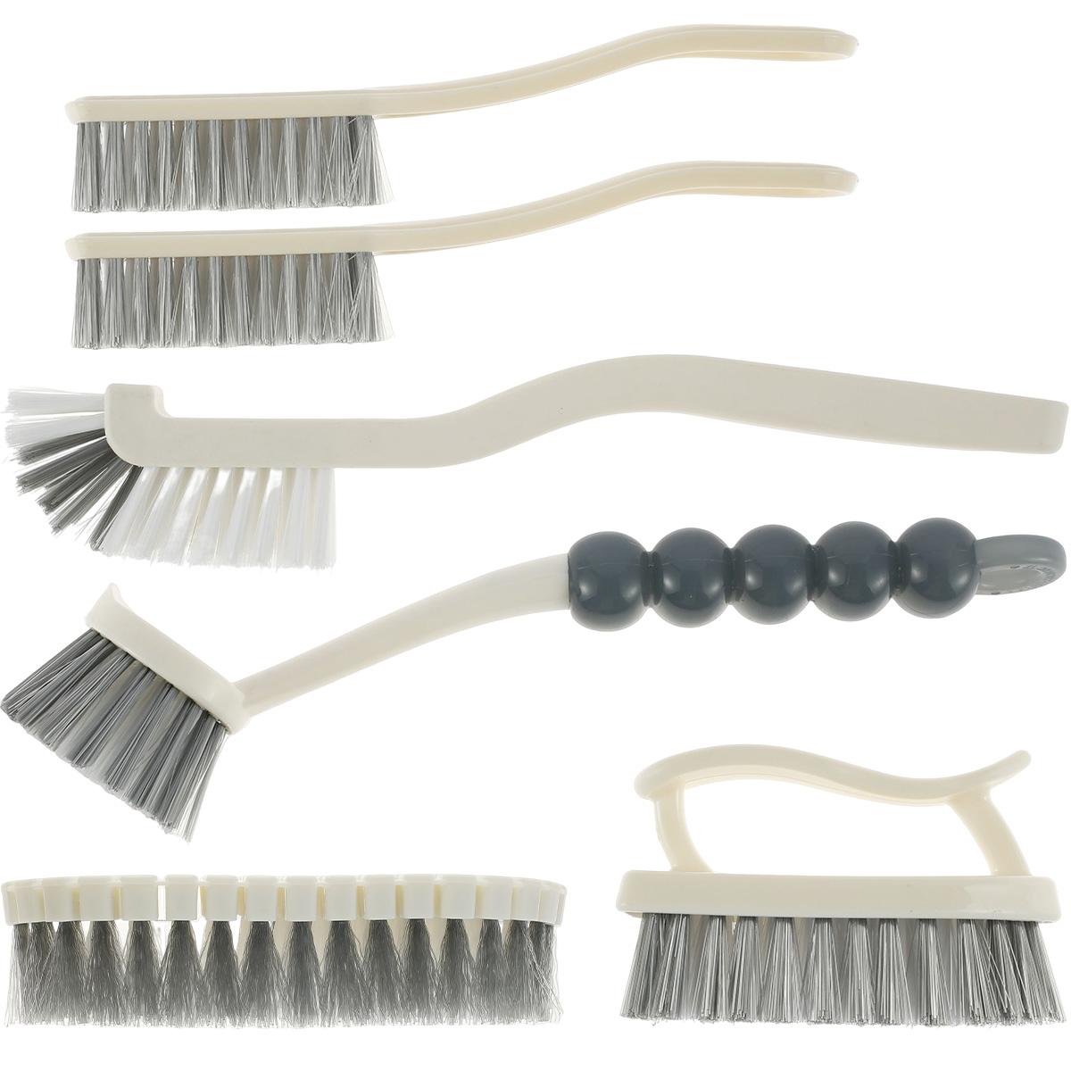 

Набор из 6 щеток для уборки дома, многофункциональная щетка с длинной ручкой, кухонная щетка для мытья посуды с удобной ручкой, сгибаемая щетка для мытья посуды