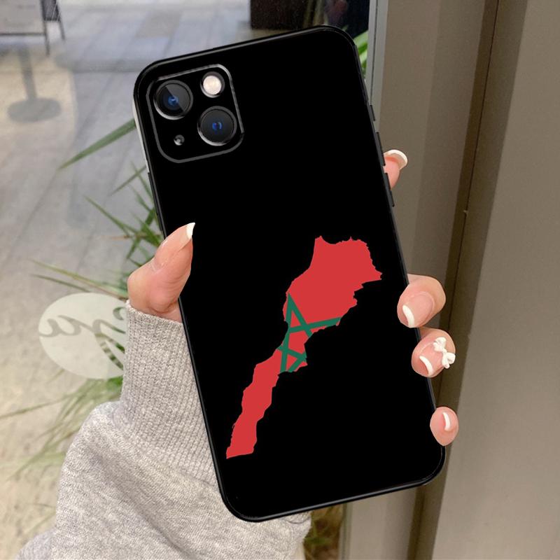 Morocco Flag Coat Of Arms Case For iPhone 17 Pro Max 16 15 13 12 11 14 Pro Max Plus 13 12 Mini 16e 17 Air Back Cover