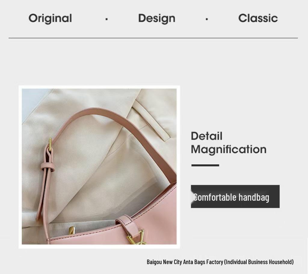 Chic French Women's Shoulder Bag - High-End Textured Mirror Design, Trendy 2025 Underarm Style