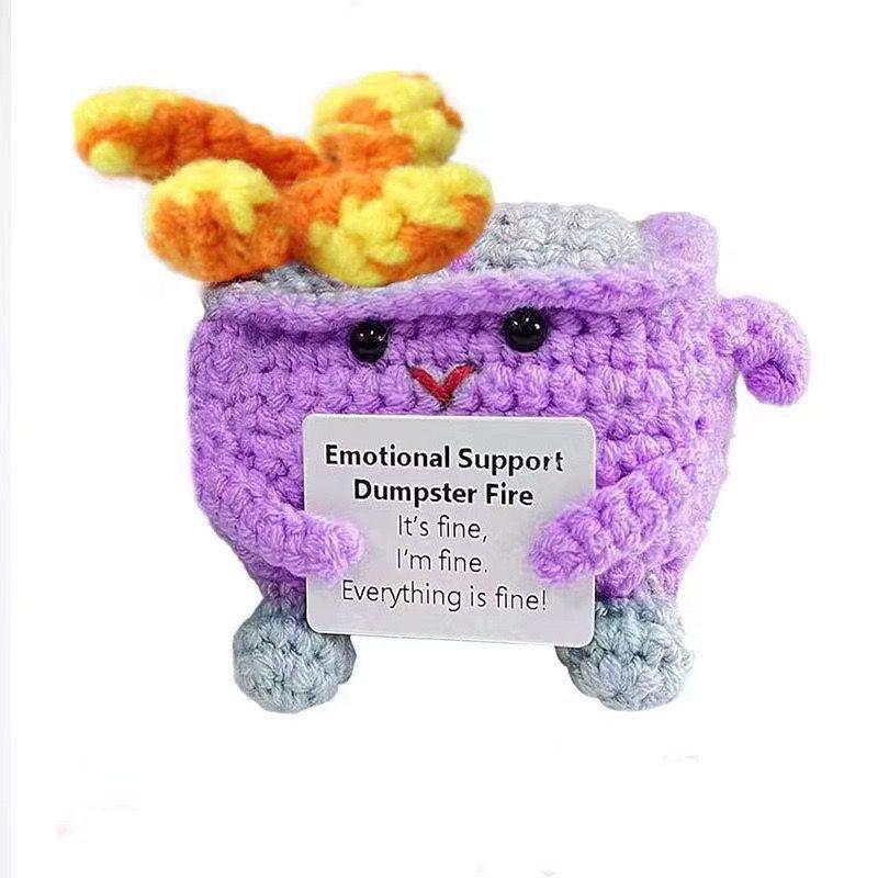 Handmade Knitted Fire Extinguisher Box Doll - Cute and Creative Yarn Ornament