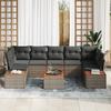 VidaXL Ensemble de canapé de jardin 8 pièces avec coussins gris poly rattan acacia 3348045