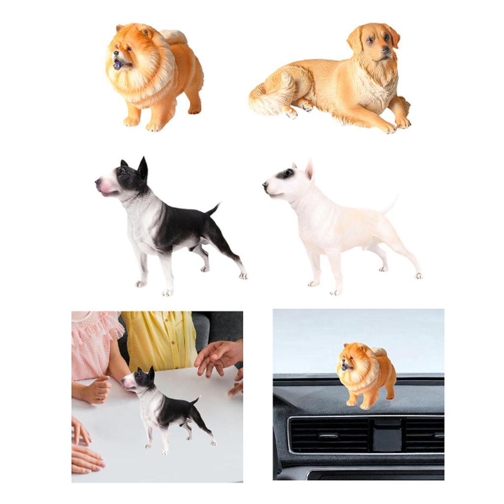 Dog Figurine for Home And Car Decoration Gift for Birthdays Miniature Dog Model Educational Toy for Kids