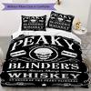 Peaky Blinders Pattern Bedding,Quilt Set Quilt Cover Pillowcase Home Birthday Gift(1 * Duvet Cover + 2 * Pillowcase, Without Core)_lx