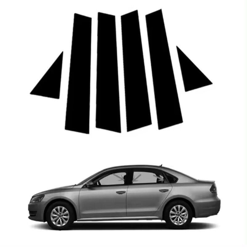 6 Stück Türfenster-Säulenabdeckungen für Volkswagen Passat B7 2011 2012 2013 2014 -2018 Zierleistenabdeckungssatz Dekoratives Zubehör