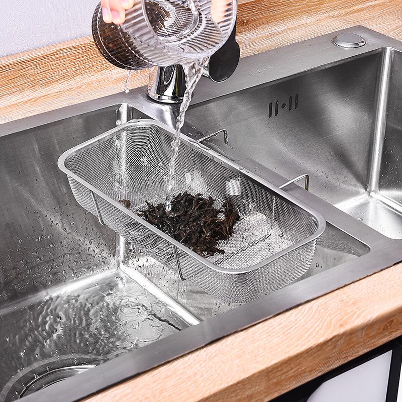 Stainless Steel Kitchen Sink Drain & Vegetable Washing Basket