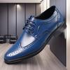 Lederschuhe Herren Brock Britisch lässig Business-Kleidung Große Größe Herrenschuhe Studiofoto Trauzeugen Bräutigam Schuhe