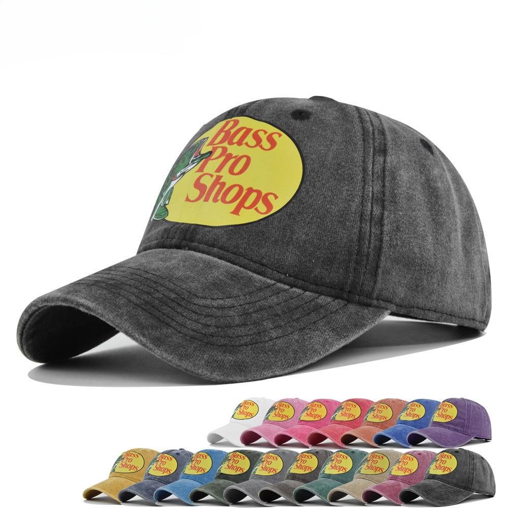 

Bas Pro Fishing Baseball Caps Unisex Baseball Cap Distressed Washed Caps Hat Retro Outdoor Activities Gift Sun Cap 55-60cm