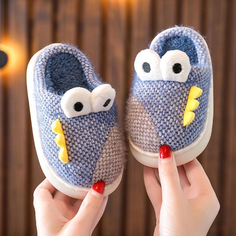 Kinder Cartoon Winterschuhe - Rutschfeste Hausschuhe für Jungen & Mädchen mit Samt, Eltern-Kind-Passform