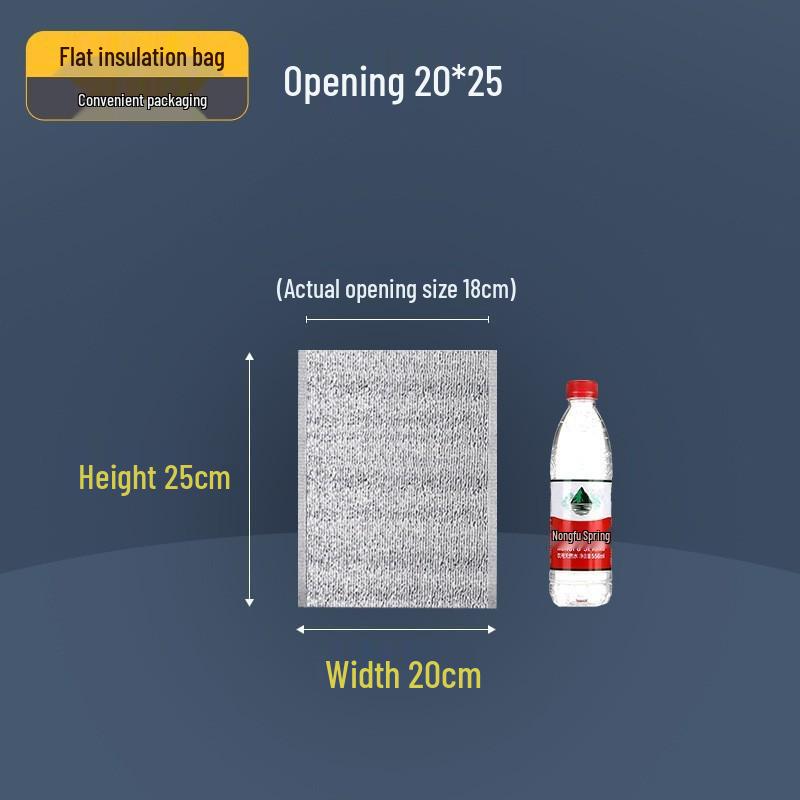 Selbstklebender Verschluss Aluminiumfolie Isolierte Tasche zur Kaltlagerung: Ideal für Kuchen, BBQ, Meeresfrüchte und zum Mitnehmen.