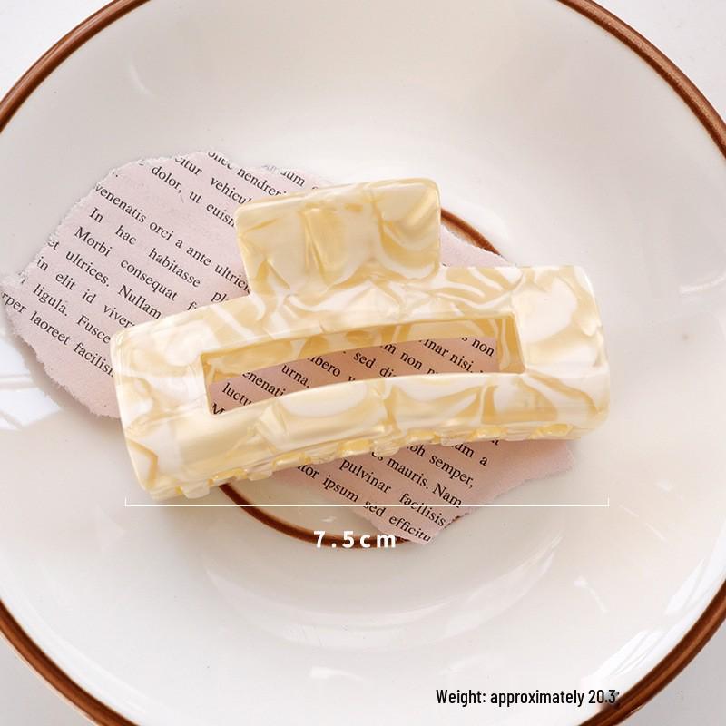 Korean Floral Acetate Medium Claw Clip - Versatile Hair Accessory