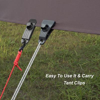 24-Pack Heavy Duty Tarp Clips with Carabiner - ABS Lock Grip Thumb Screw Tent Fasteners for Camping, Awnings, Caravan, Canopies