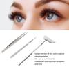3pcs Lash Lift Tools Stainless Steel Eyelash Separator Mirror Tweezers Set for Lash Extension Silver