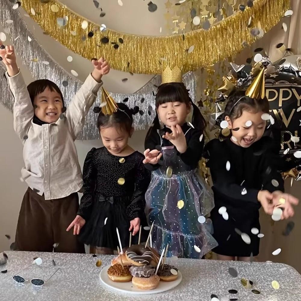Shiny Metallic Foil Fringe Garland Foil Fringe Curtain Banner  Party Backdrop Curtain
