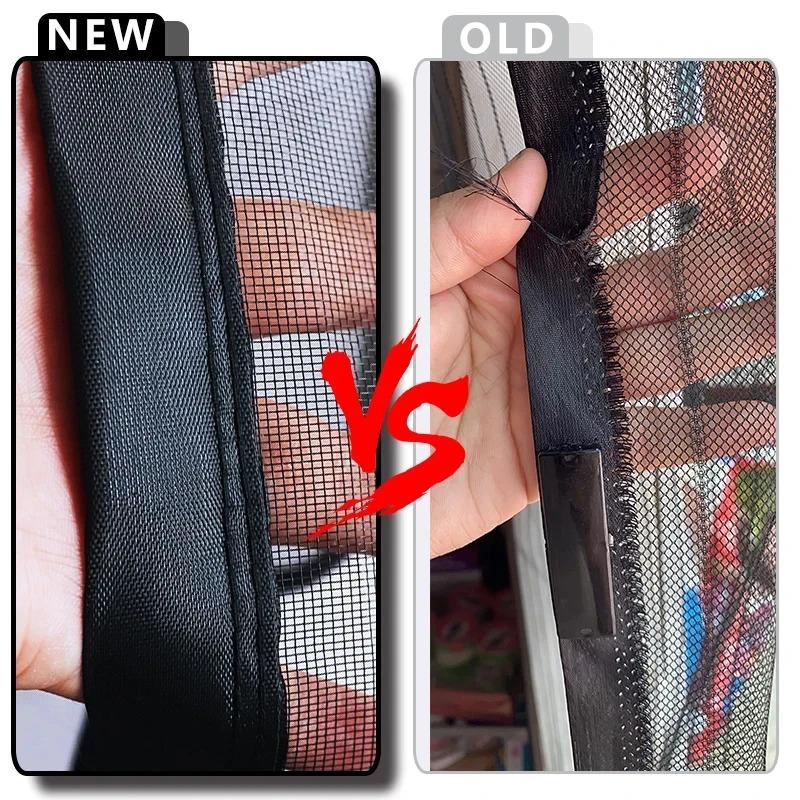Magnetic Door Screen,Black Side Door Magnetic Mosquito Net,Insect Proof Flight,Summer and Kitchen Indoor Invisible Net