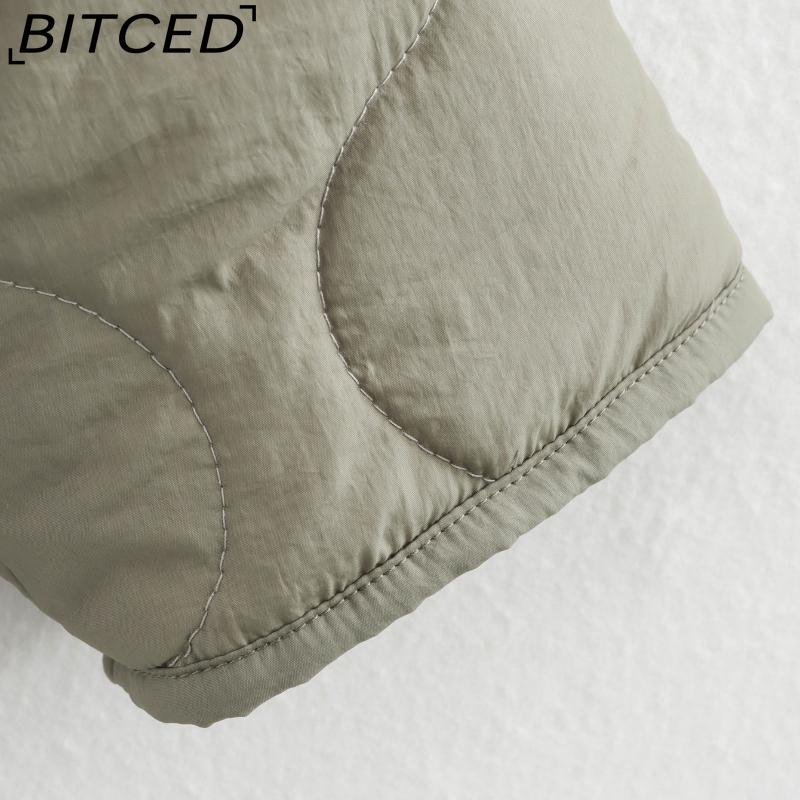 BITCED Women's Autumn/Winter Fashion Casual Plus Size Oversized Stand Collar Leopard Print Cotton Coat Jacket