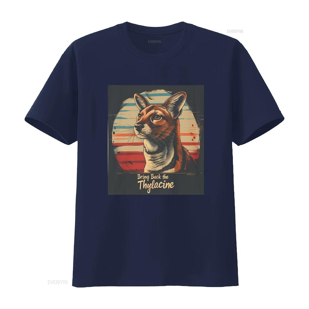 Thylacine T Shirt Bring Back Save Tasmanian Tiger Wildlife Ideal for Nature Lovers Conservationists Vintage Washed Slightly
