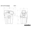 Metabo AS 18 L PC Compact Vacuum Cleaner - Pick+Mix - 18V - 1000W - 6L Bag - Yellow