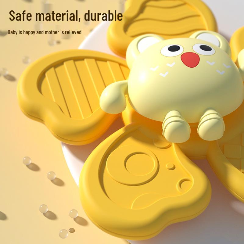 TikTok Trendy Baby Teething Suction Toy: Spinning Rattle for Dining Tables