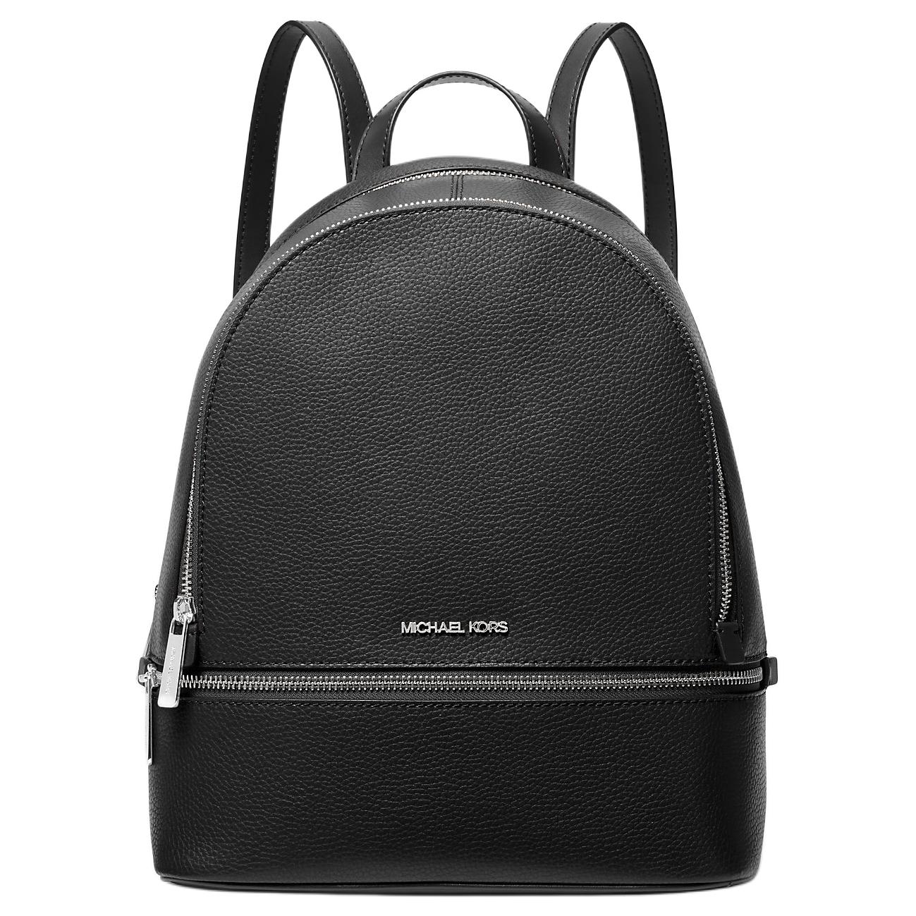 Michael Kors Adjustable Strap Leather Backpack Medium Unisex backpack Black 35T5SM9M1L-BLACK Basic Set BagDust Bag 16690₽