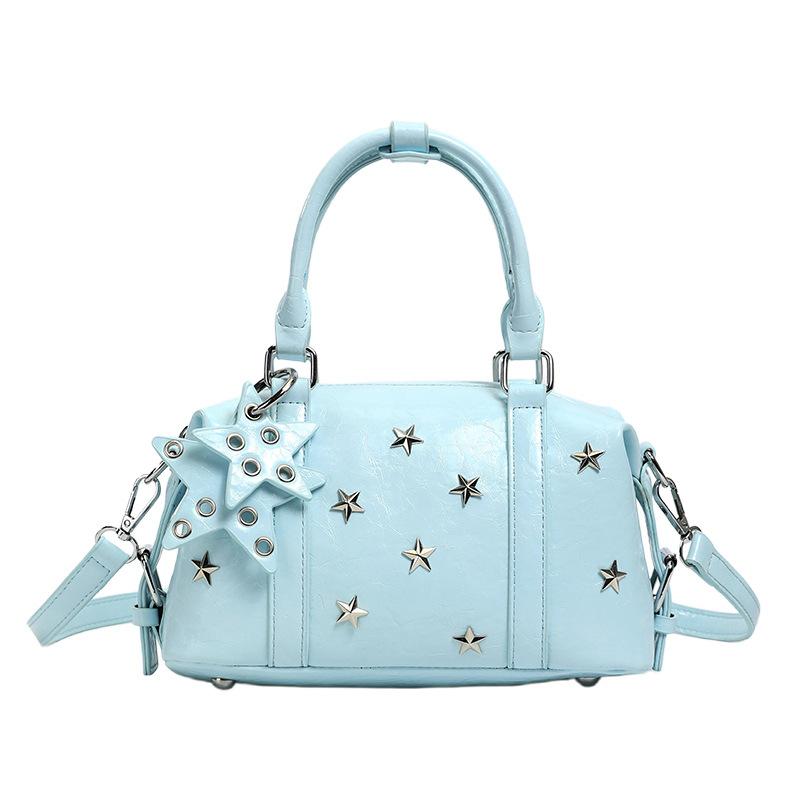 Ladies' Handbag, Female Star Studded Boston Handbag, Versatile Single Shoulder Crossbody Bag, Y2K Bag