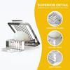 Stainless Steel Egg Slicers Multifunctional Heavy Duty Mushroom Slicers with Round Groove Easy Support Egg Cutter