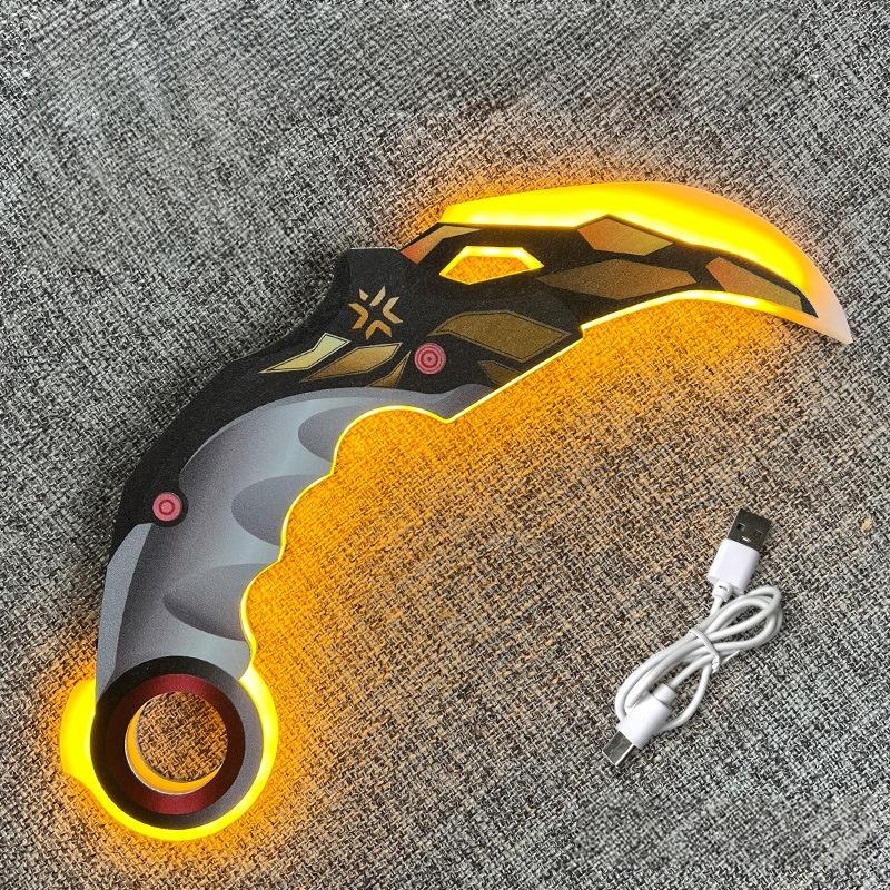 10inch Luminous Valorant Katana Original Samurai Anime Cosplay Prop Ninja Knife Led Light Sword Real Size Japanese Katana Toy