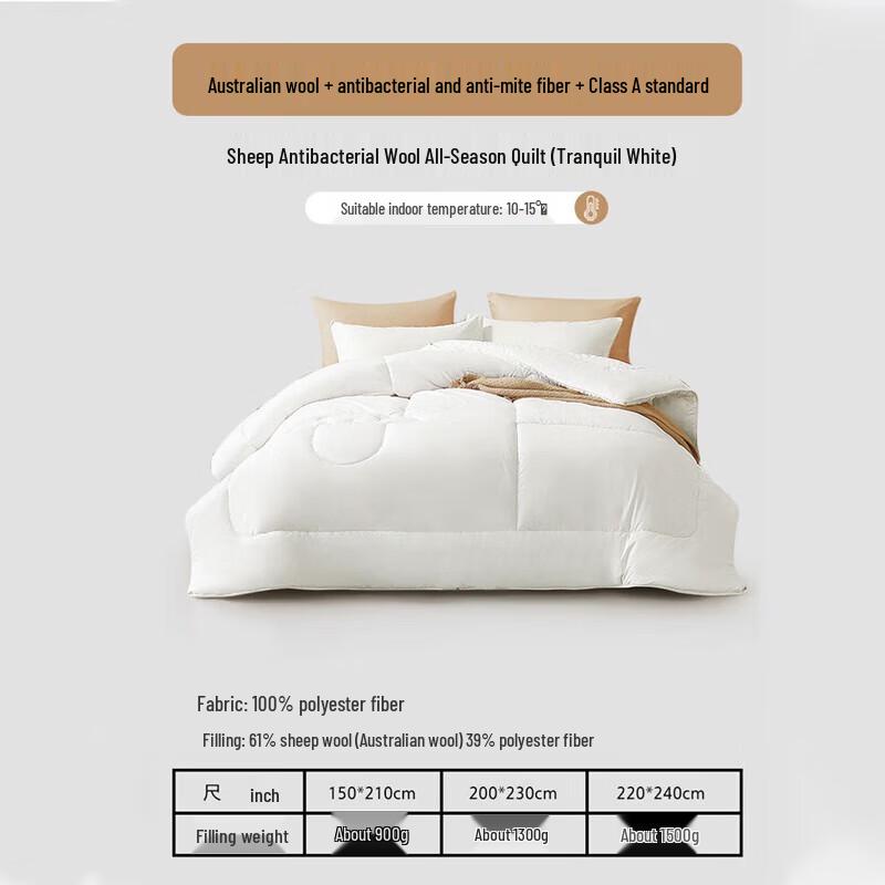 

Mercure Home Textiles Australian Wool Duvet Insert