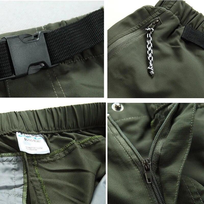 Outdoor Sports and Leisure Quick-drying Pants Men's Hiking Pants Trousers Shorts Detachable