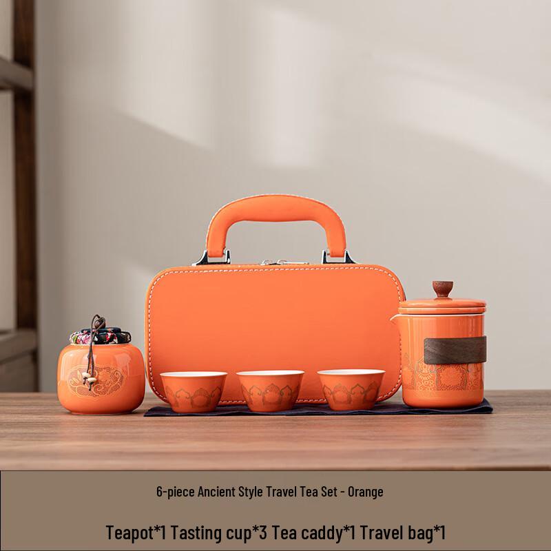 JANLA Portable Ceramic Travel Tea Set