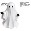 Halloween Party Props Cute White Ghost Resin Figurine, Miniature Figurine Decoration, Matte Finish Tabletop Statue for Home Shelf Decor