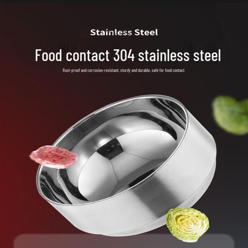 DISHJOY 304 Stainless Steel Double-Layer Insulated Bowl