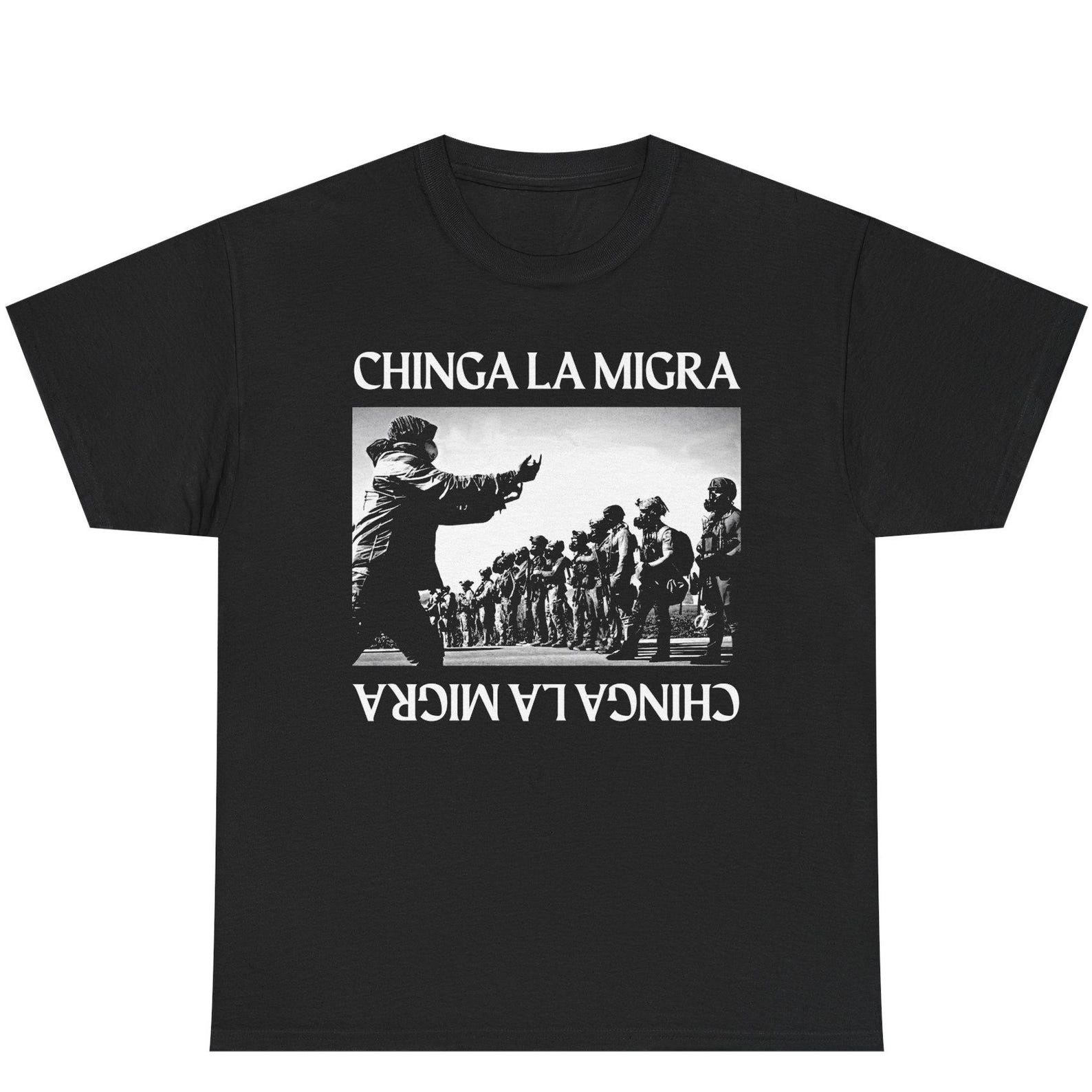 Chinga La Migra Abolish ICE Protest Shirt Immigrant Solidarity No Borders Abolish Prisons Revolution Anarchist Socialist Communist Activist 3XL