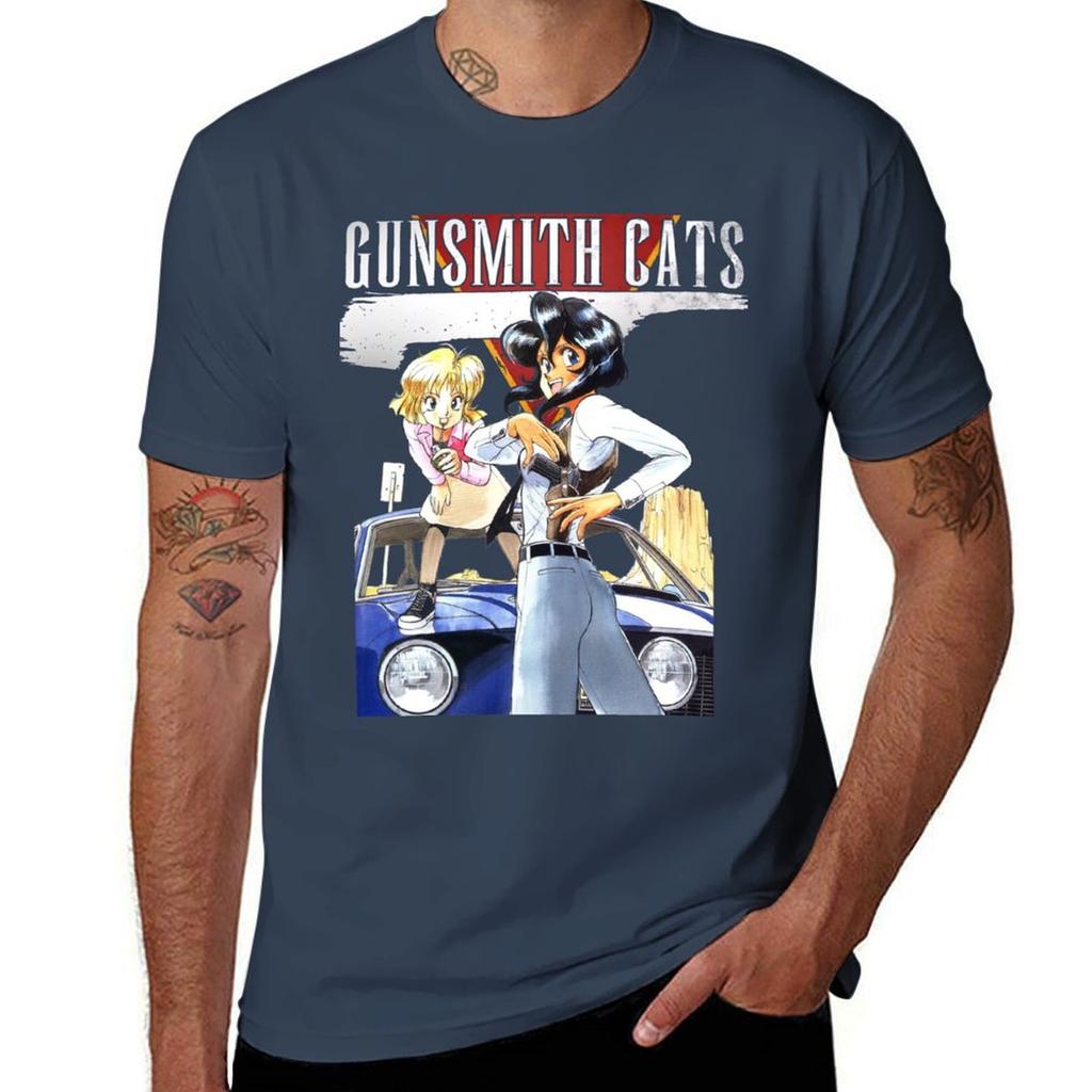 Vintage Cats Shirts Unisexs Graphic Shirts Tshirt Gunsmith T Anime T For Unisex