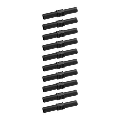 10pcs 4mm Insulated Banana Coupler Female To Female Extension Banana Plug Connector for Electronics AppliancesBlack