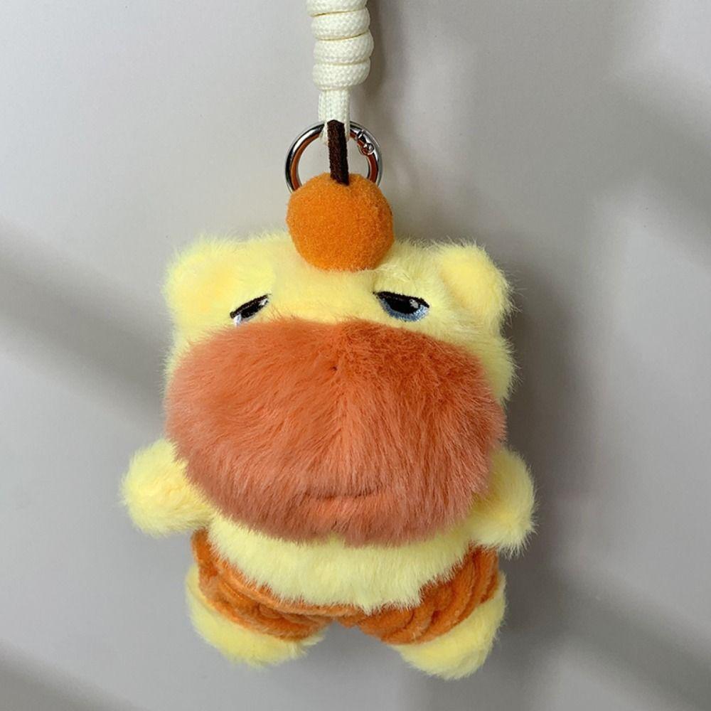 Cartoon Capybara Lulu Plush Keychain Cute Stuffed Animal Key Ring  Bag Charm
