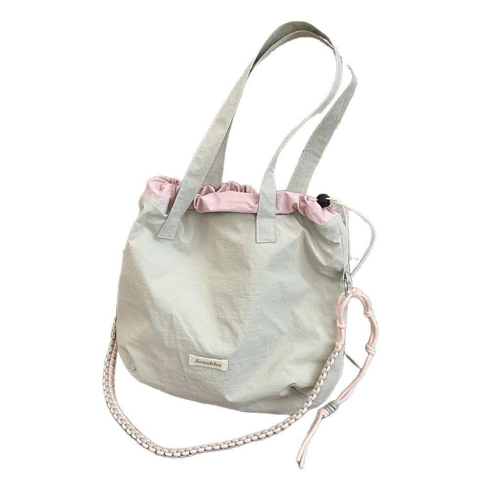 2 Niche Tote Bags for Women's New Trendy College Style Canvas Bags, Casual Large-capacity Messenger Shopping Bags