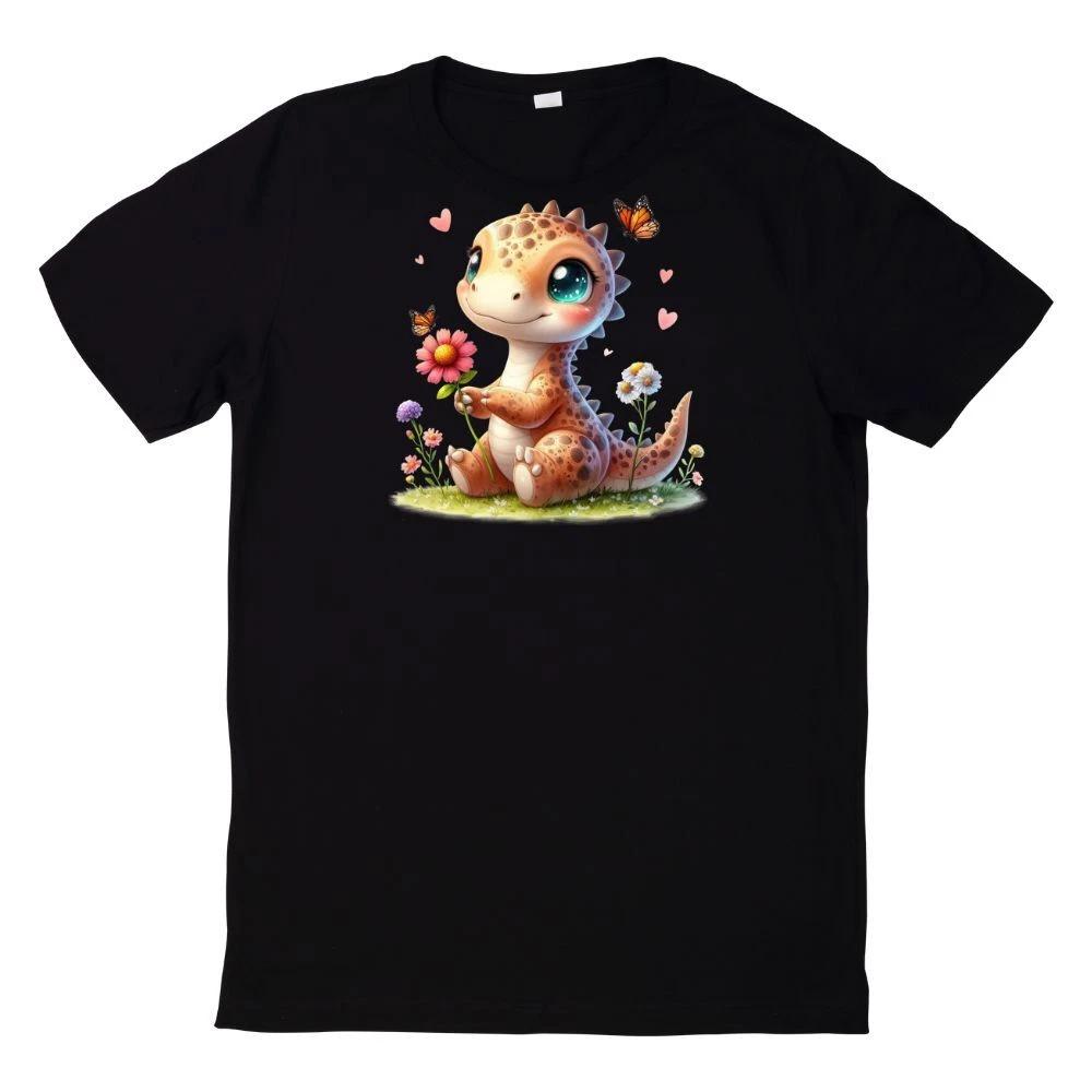 T-Shirt Niedliches Tier mit Wildblumen L
