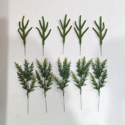 Τεχνητά Φύλλα Πράσινου Πεύκου και Κυπαρισσιού για Διακόσμηση Εσωτερικού/Εξωτερικού Χώρου, Μαλακή Καουτσούκ, Χριστουγεννιάτικα Αξεσουάρ DIY